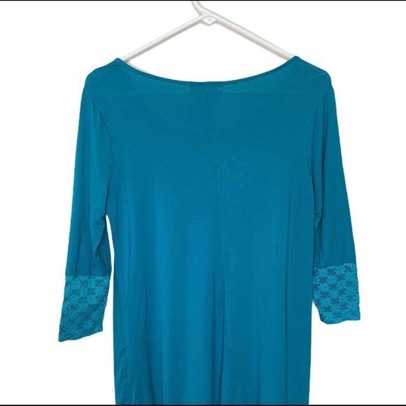 2 Blondes Apparel Teal Tunic Scoop Neck Small - Picture 4 of 5